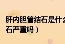 肝內(nèi)膽管結(jié)石是什么原因引起的（肝內(nèi)膽管結(jié)石嚴重嗎）