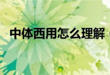 中體西用怎么理解（中體西用中體是什么）