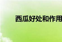 西瓜好處和作用（西瓜好處與壞處）