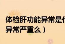 體檢肝功能異常是什么原因?qū)е拢w檢肝功能異常嚴(yán)重么）
