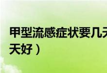 甲型流感癥狀要幾天發(fā)出來(甲型流感癥狀幾天好)