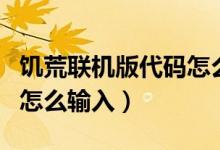 饑荒聯(lián)機版代碼怎么用視頻（饑荒聯(lián)機版代碼怎么輸入）