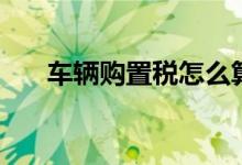 車輛購置稅怎么算（購置稅計(jì)算方法）