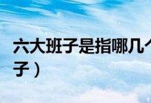 六大班子是指哪幾個(gè)（五大班子是指哪五大班子）