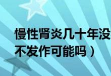 慢性腎炎幾十年沒事的多嗎（慢性腎炎10年不發(fā)作可能嗎）