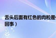 舌頭后面有紅色的肉粒是什么（舌頭里面有紅色的肉粒怎么回事）