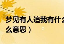 夢見有人追我有什么征兆（夢見有人追我有什么意思）