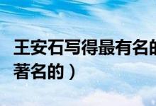 王安石寫(xiě)得最有名的詩(shī)（王安石的詩(shī)有哪些最著名的）