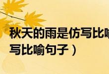 秋天的雨是仿寫比喻句子（秋天的雨像什么仿寫比喻句子）