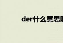 der什么意思?。╠er什么意思）