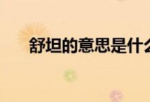 舒坦的意思是什么（舒坦是什么意思）
