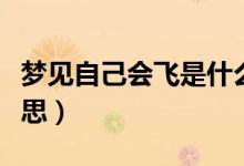 夢見自己會(huì)飛是什么意思（夢見自己會(huì)飛的意思）