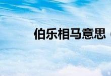 伯樂相馬意思（伯樂相馬的含義）