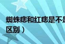 蜘蛛痣和紅痣是不是一樣的（蜘蛛痣和紅痣的區(qū)別）