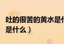 吐的很苦的黃水是什么（嘔吐出來很苦的黃水是什么）