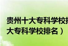 貴州十大?？茖W校排名2020（2022年貴州十大專科學校排名）