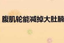 腹肌輪能減掉大肚腩嗎（腹肌輪能減肚子嗎）