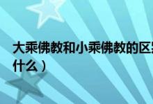 大乘佛教和小乘佛教的區(qū)別（大乘佛教和小乘佛教的區(qū)別是什么）