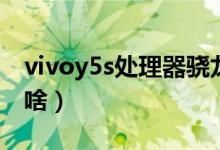 vivoy5s處理器驍龍多少（vivoy5s處理器是啥）