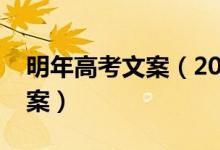 明年高考文案（2022關(guān)于高三的唯美勵(lì)志文案）