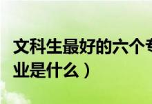 文科生最好的六個專業(yè)（文科生最好的六個專業(yè)是什么）