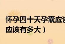 懷孕四十天孕囊應(yīng)該是多大（懷孕四十天孕囊應(yīng)該有多大）
