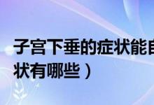 子宮下垂的癥狀能自然恢復(fù)嗎（子宮下垂的癥狀有哪些）