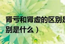 腎虧和腎虛的區(qū)別是什么呢（腎虧和腎虛的區(qū)別是什么）