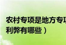 農(nóng)村專項是地方專項計劃嗎（農(nóng)村專項計劃的利弊有哪些）