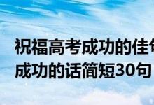 祝福高考成功的佳句簡短2021（2022祝高考成功的話簡短30句）