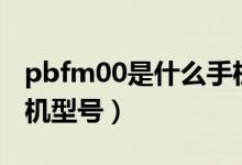 pbfm00是什么手機(jī)型號(hào)（pafm00是什么手機(jī)型號(hào)）