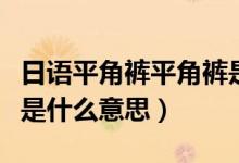 日語(yǔ)平角褲平角褲是什么意思（平角褲平角褲是什么意思）