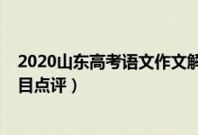 2020山東高考語(yǔ)文作文解析（2022年山東高考語(yǔ)文作文題目點(diǎn)評(píng)）