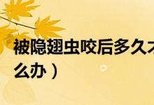 被隱翅蟲咬后多久才會(huì)恢復(fù)（被隱翅蟲咬后怎么辦）