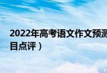 2022年高考語(yǔ)文作文預(yù)測(cè)（2022年新高考Ⅰ卷語(yǔ)文作文題目點(diǎn)評(píng)）