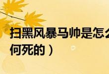 掃黑風(fēng)暴馬帥是怎么死的（掃黑風(fēng)暴馬帥是如何死的）