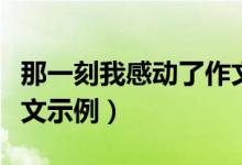 那一刻我感動(dòng)了作文（那一刻我感動(dòng)了作文范文示例）