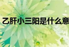 乙肝小三陽(yáng)是什么意思（什么是乙肝小三陽(yáng)）
