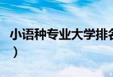 小語(yǔ)種專業(yè)大學(xué)排名（開設(shè)小語(yǔ)種專業(yè)的院校）