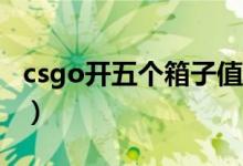 csgo開五個箱子值嗎（5e打csgo會給箱子嗎）