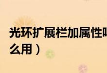 光環(huán)擴(kuò)展欄加屬性嗎（光環(huán)幻化欄擴(kuò)展券有什么用）