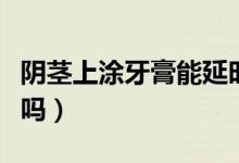 陰莖上涂牙膏能延時嗎（陰莖上涂牙膏能延時嗎）