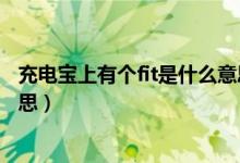 充電寶上有個fit是什么意思（充電寶fit和兩個閃電是什么意思）