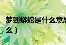 夢到蟒蛇是什么意思（做夢夢見蟒蛇代表著什么）