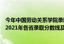 今年中國(guó)勞動(dòng)關(guān)系學(xué)院錄取分?jǐn)?shù)線多少（中國(guó)勞動(dòng)關(guān)系學(xué)院2021年各省錄取分?jǐn)?shù)線及專業(yè)分?jǐn)?shù)線）
