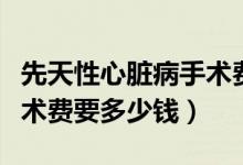 先天性心臟病手術費要多少（先天性心臟病手術費要多少錢）