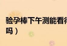 驗(yàn)孕棒下午測(cè)能看得出來嗎（驗(yàn)孕棒下午測(cè)準(zhǔn)嗎）