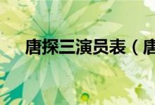 唐探三演員表（唐人街探案3電影簡(jiǎn)介）