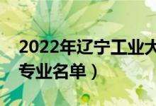 2022年遼寧工業(yè)大學(xué)有哪些專業(yè)（國家特色專業(yè)名單）