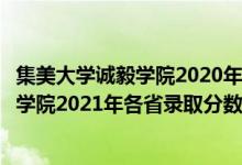 集美大學(xué)誠毅學(xué)院2020年提前批錄取分數(shù)線（集美大學(xué)誠毅學(xué)院2021年各省錄取分數(shù)線及專業(yè)分數(shù)線）